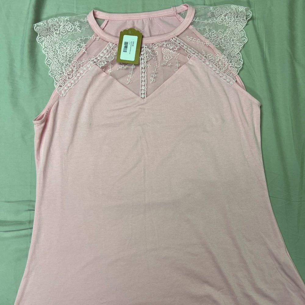 Large Light Pink Boutique Blouse
